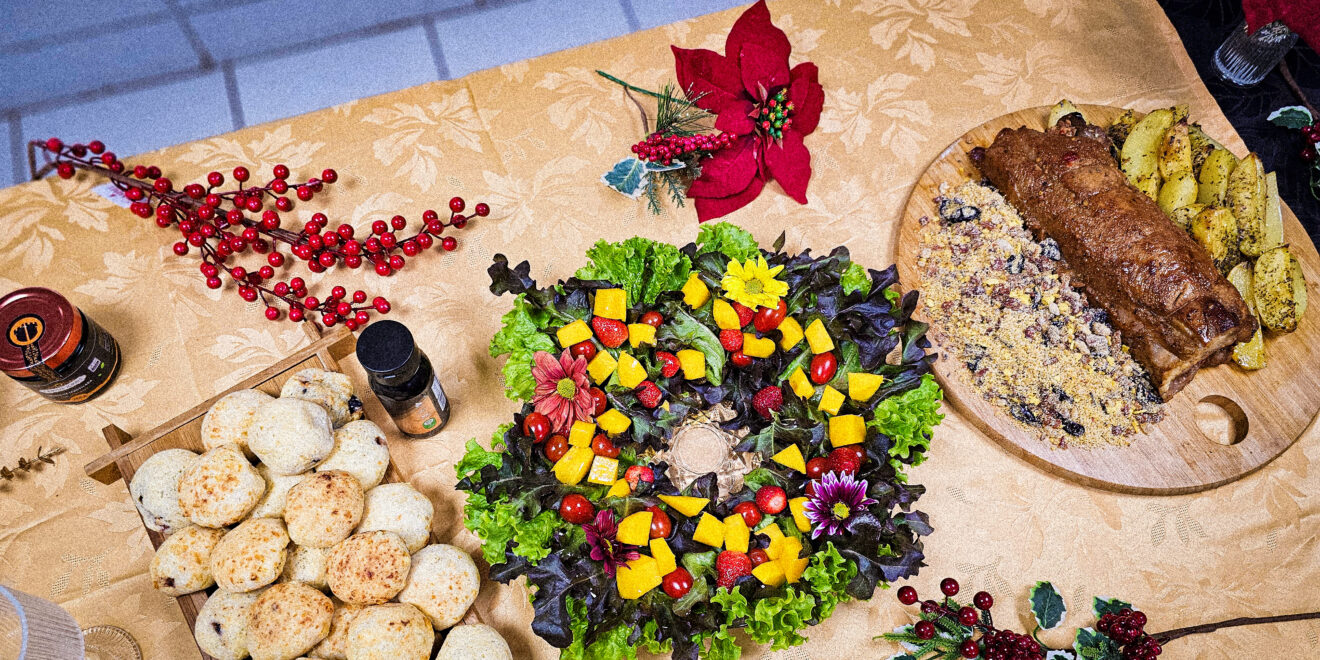 Ceia  com produtos da agricultura mineira