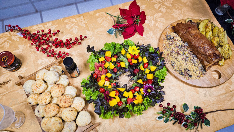 Ceia  com produtos da agricultura mineira