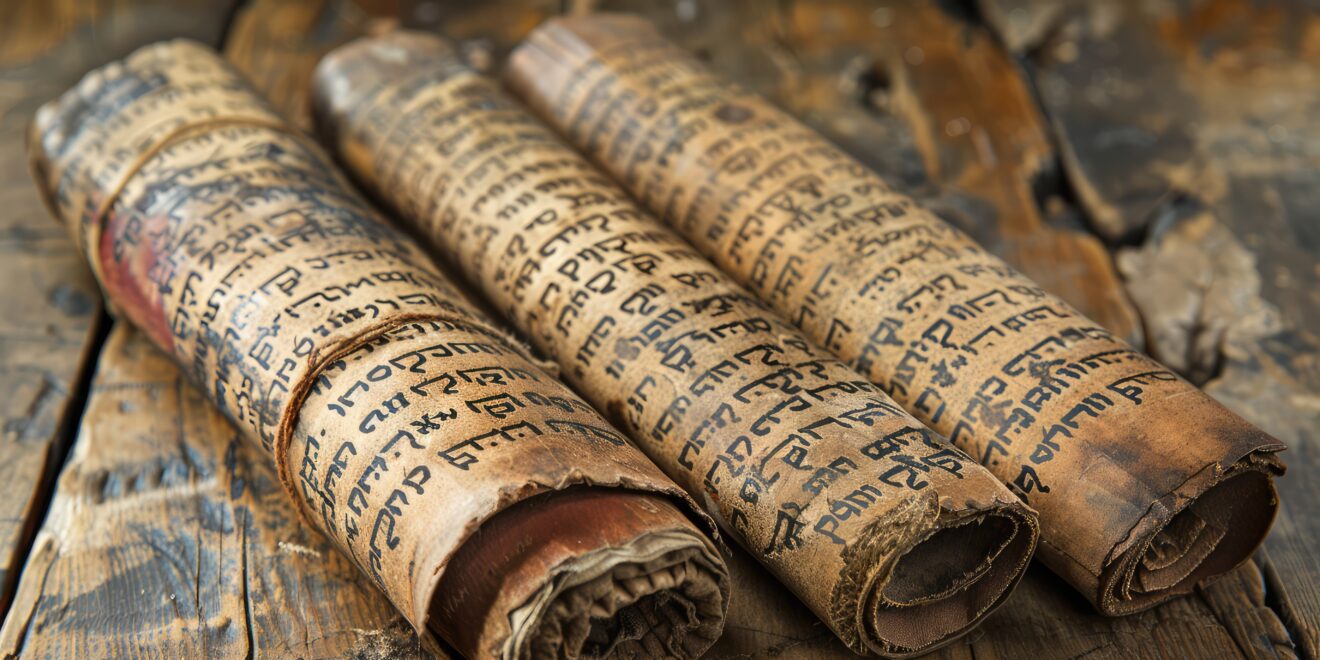 view ancient paper scroll writing documenting