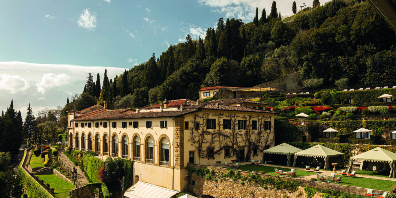 Villa San Michele, A Belmond Hotel, Florence; the terraced Italian gardens; photographer Mattia Aquila
