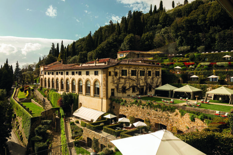 Villa San Michele, A Belmond Hotel, Florence; the terraced Italian gardens; photographer Mattia Aquila